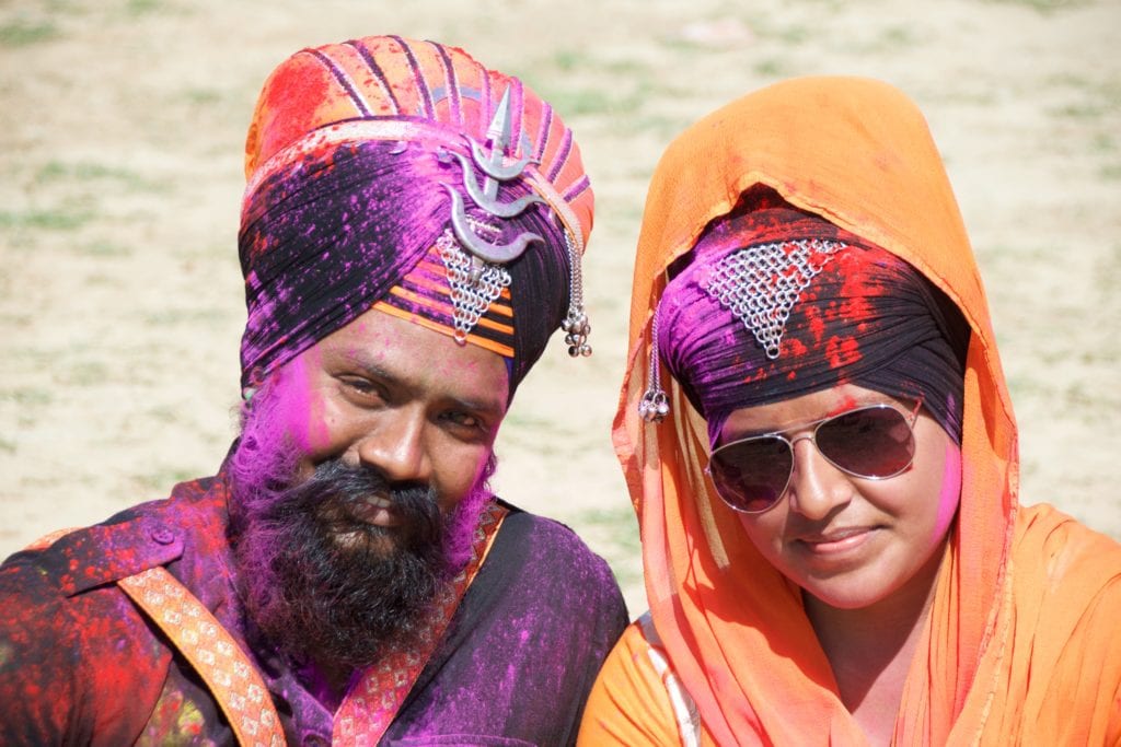 Celebrating Holi at Hola Mahalla