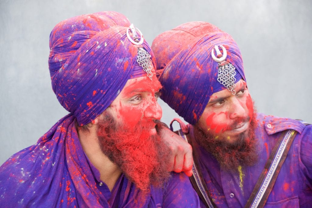 Celebrating Holi at Hola Mahalla