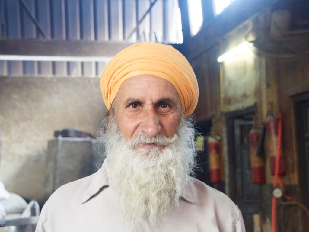 A Sikh making Chipati 