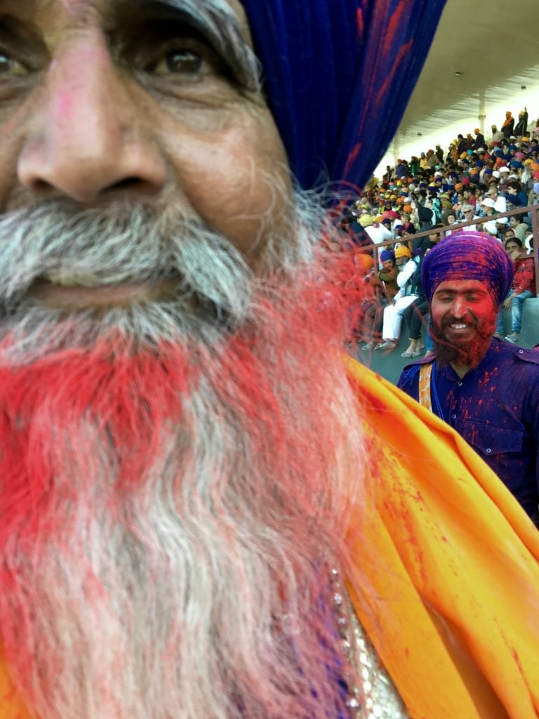 Celebrating Holi at Hola Mahalla