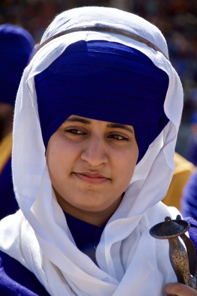 Female Nihang Warrior at the Hola Mahalla Festival