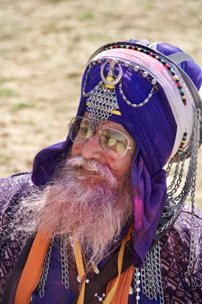 Nihang Warrior at the Hola Mahalla Festival