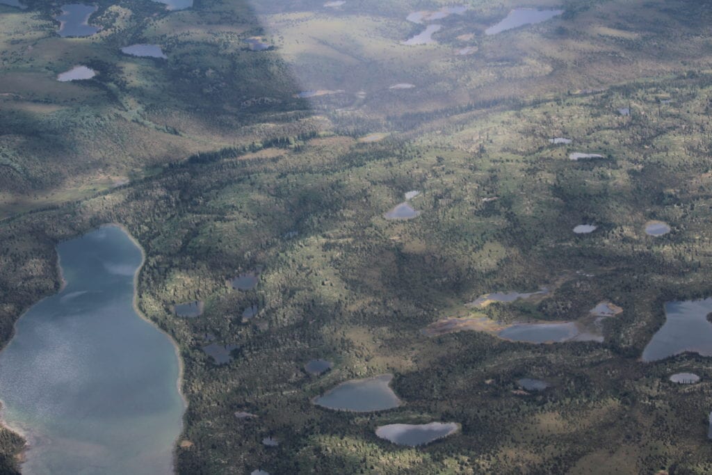 Kettle ponds and a lake 