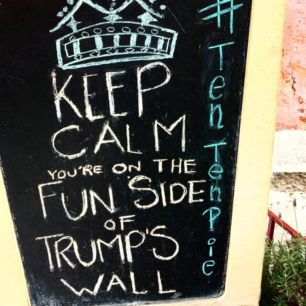 Sign at a restaurant San Miguel de Allende 