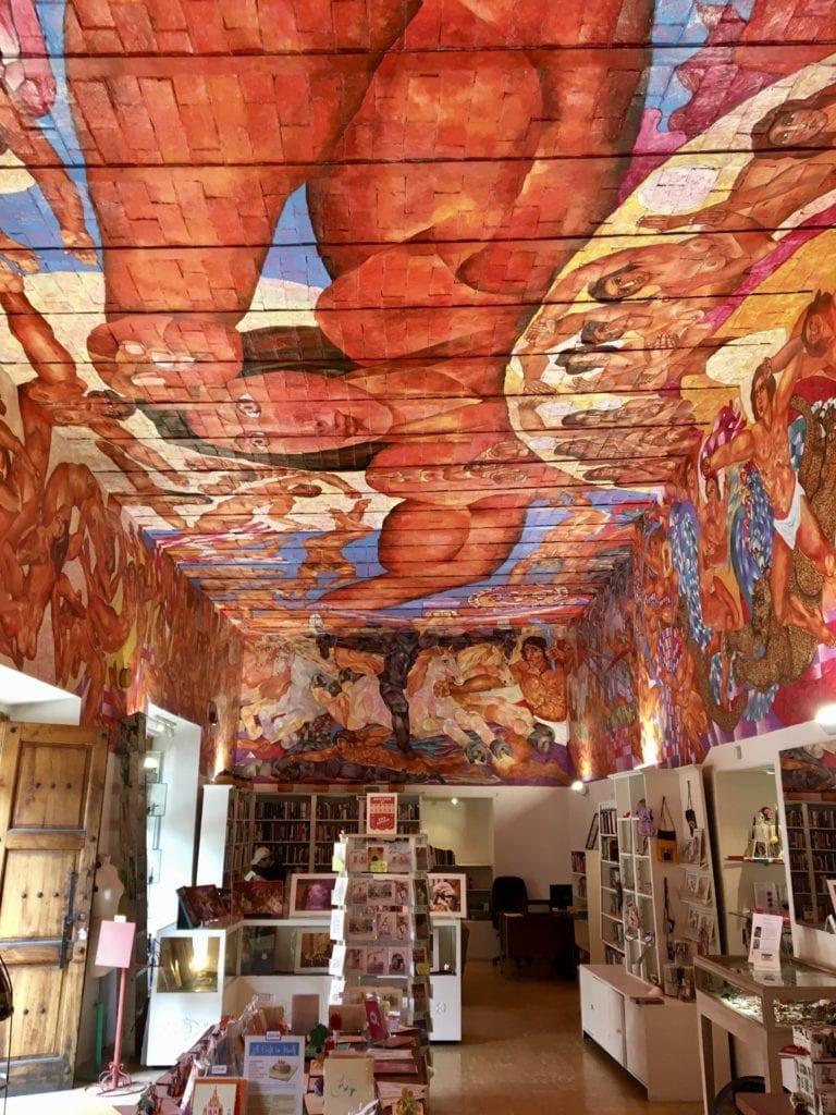 Ceiling of the shop in the library in San Miguel de Allende 