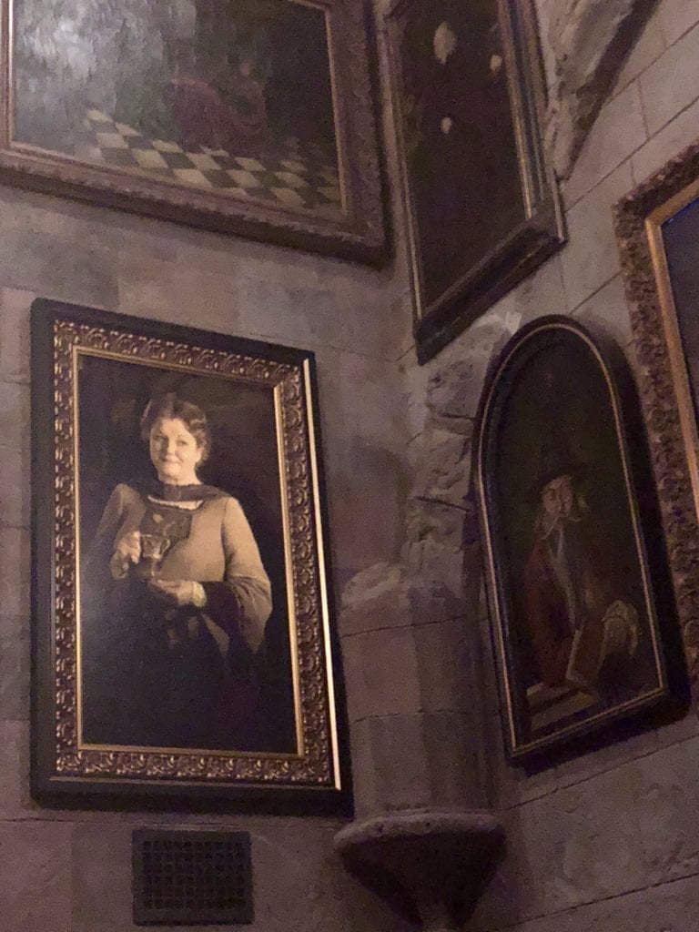 In the talking portraits hall