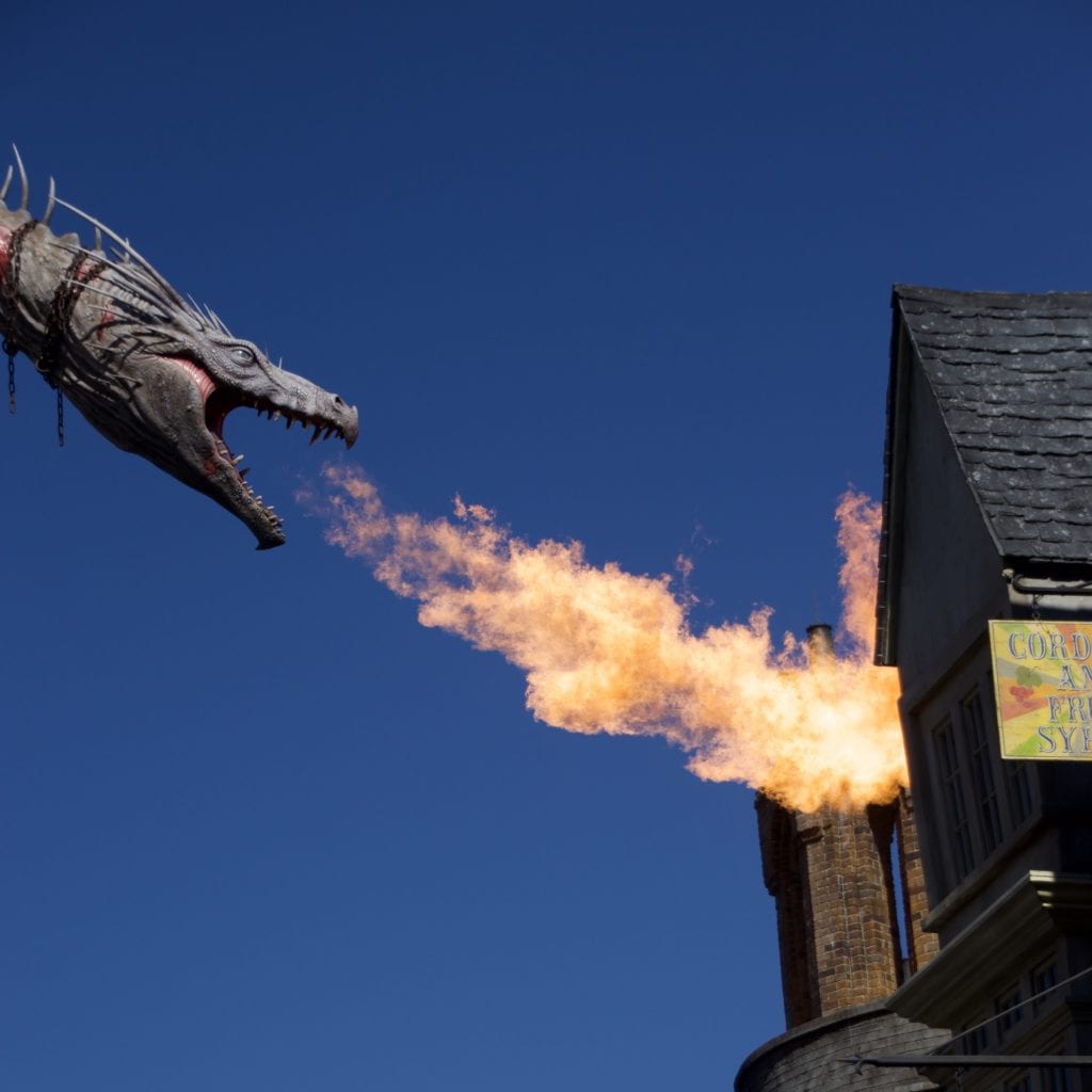 The dragon in Diagon Alley