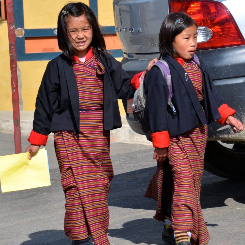 Bhutan school children 