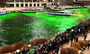 St. Patrick’s Day in Chicago: Green River and Parade.