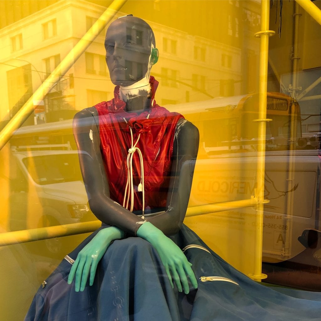 Store window, Madison Avenue, NYC 