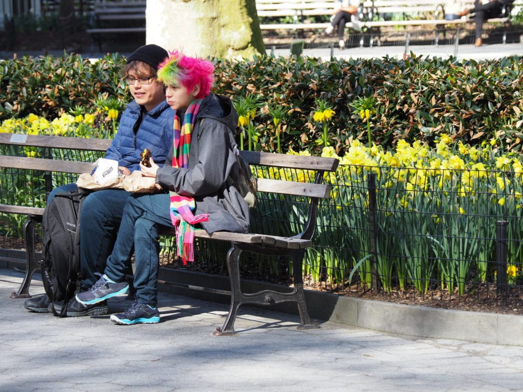 Colorful hair, NYC 