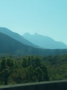 Shades of Blue: Yufu-dake on a sunny day from far away. 