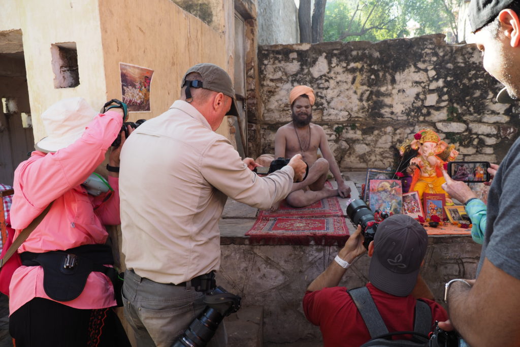 Making pictures of a Sadhus