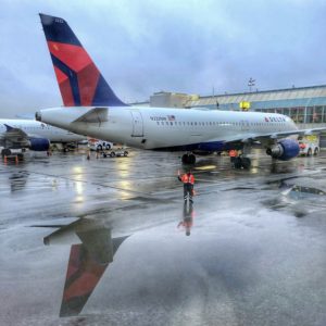 Arriving in NYC on a rainy Jan. morning