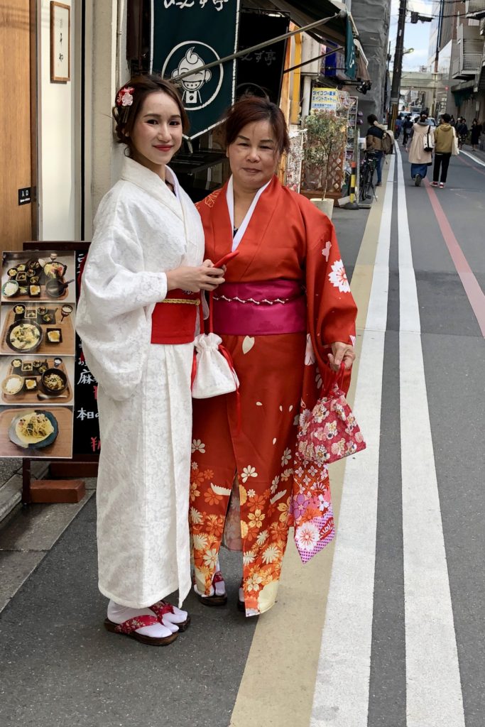 Wearing Kimono