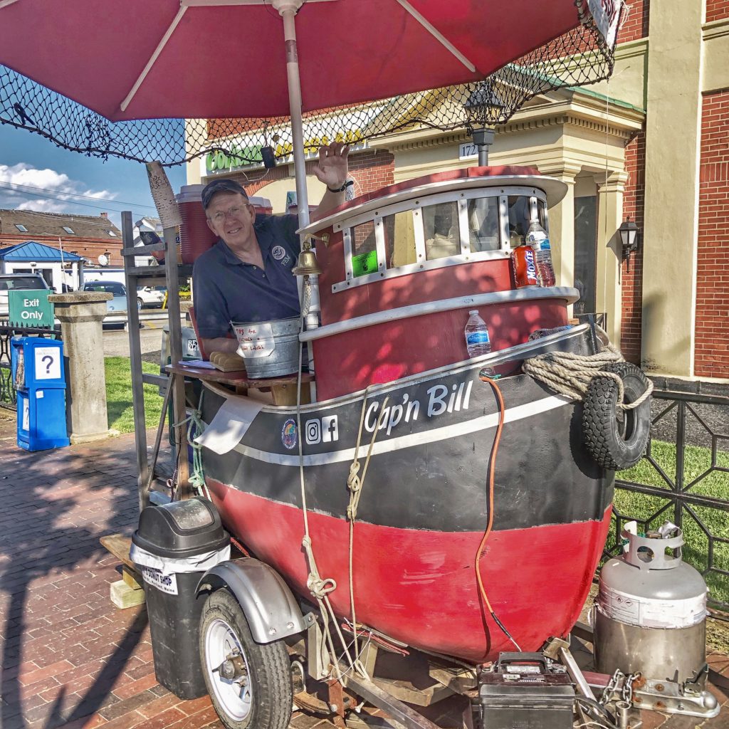 Captain Bill selling lobster rolls 