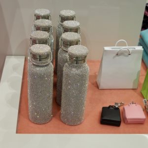 $90 sequined water bottle on sale at Hudson Yards 