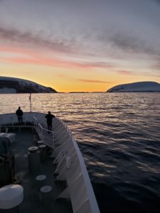 Sunrise and calm seas in the Weddell Sea 