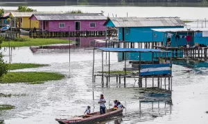 Visiting a stilt village in Colombia